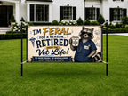 Veterinarian Retirement Banner, Vet Retirement Party Backdrop, Feral Retiree Sign