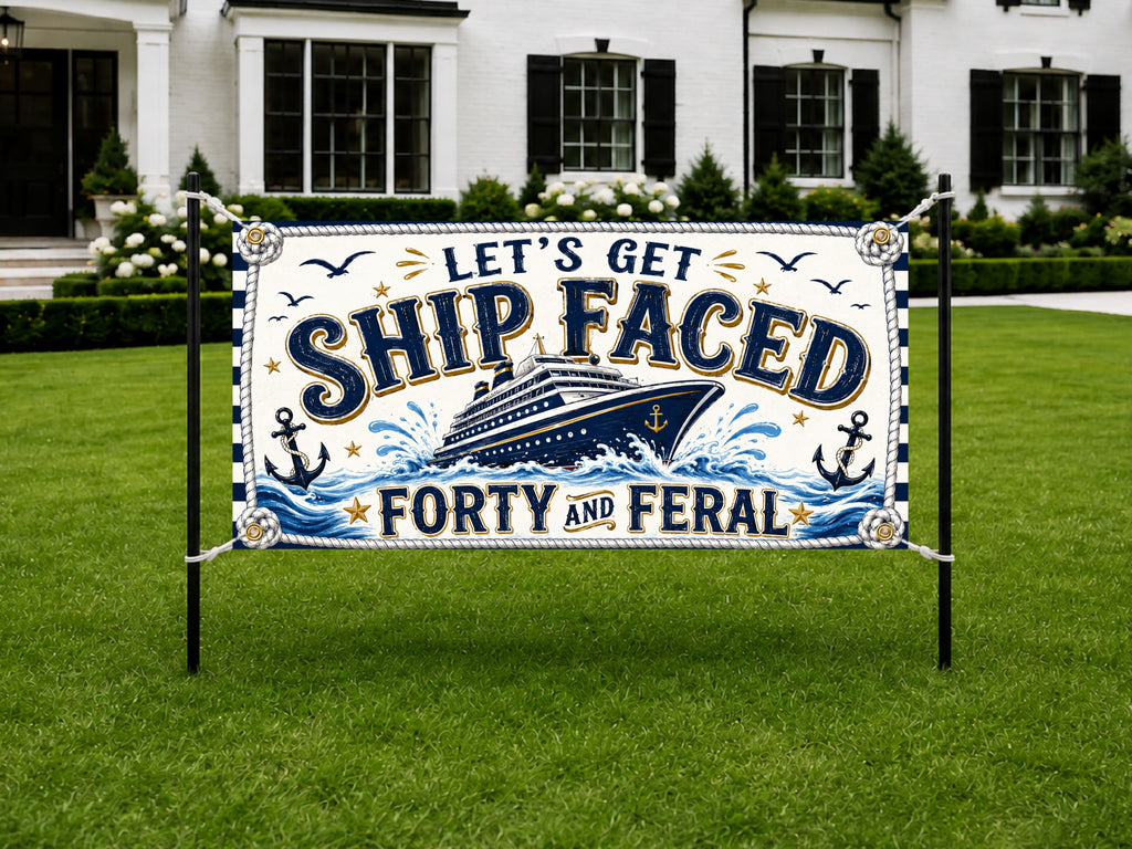 Cruise 40th Birthday Banner