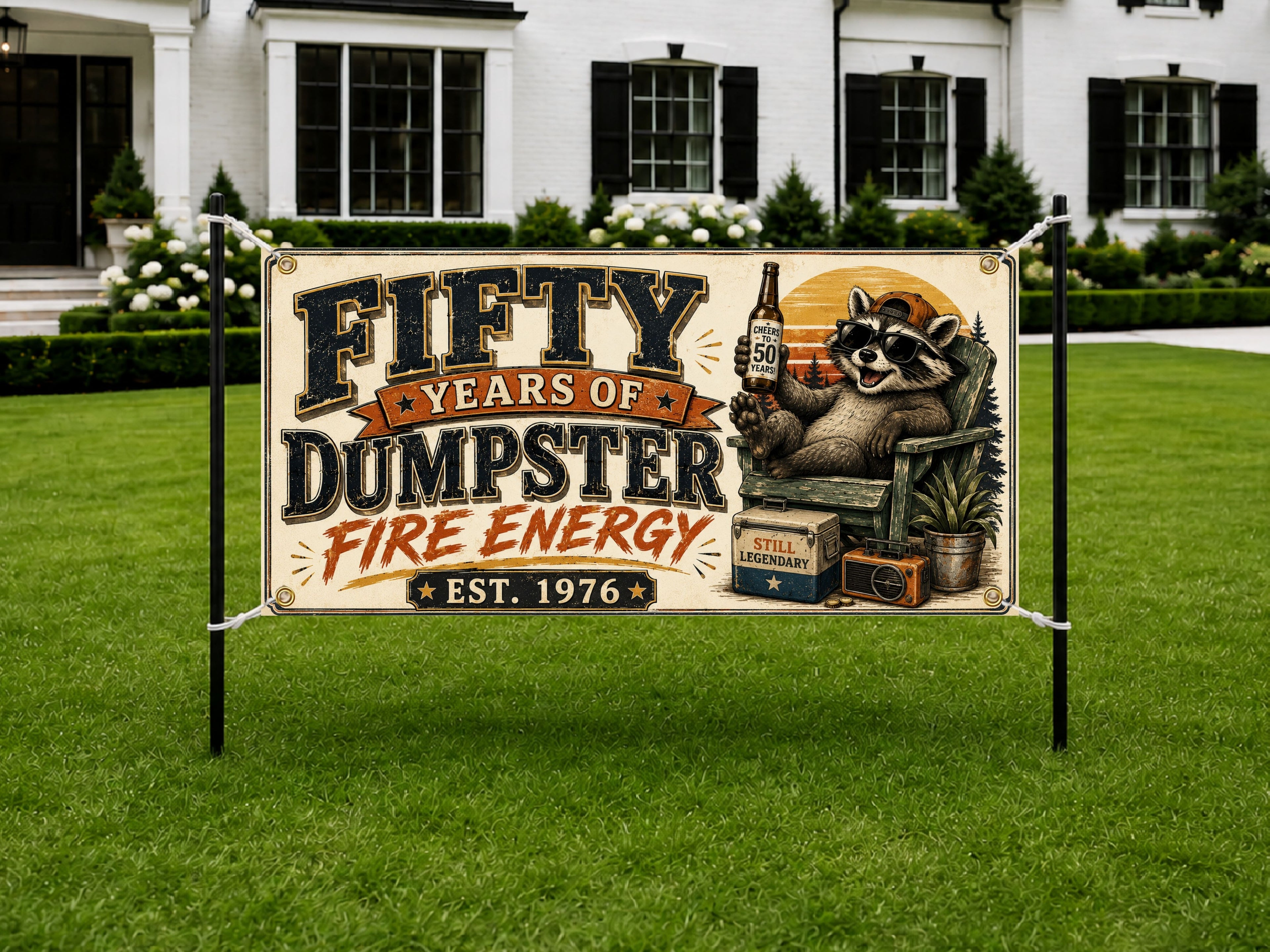 Dumpster Fire 50th Banner