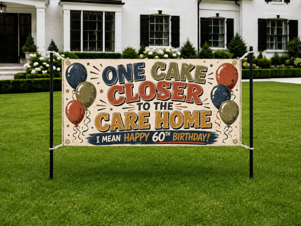 Care Home 60th Birthday Banner