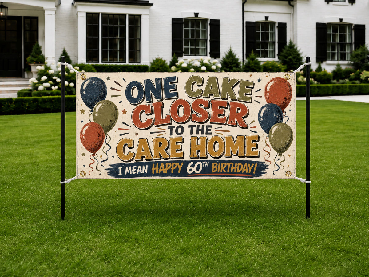 Care Home 60th Birthday Banner