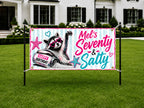 Funny 70th Birthday Banner, Raccoon Party Sign, Salty Backdrop
