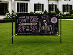 Funny 40th Birthday Banner, Skeleton Birthday Backdrop, Sarcastic Party Decor