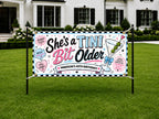 Funny 40th Birthday Banner, Tiny Bit Older Sign, Martini Party Backdrop