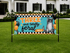 Funny 3rd Birthday Banner, Raccoon Party Sign, Boy Backdrop