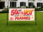 Funny 50th Birthday Banner, Menopause Party Sign, Women Backdrop