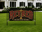 Lawyer Retirement Banner, Funny Attorney Sign, Office Farewell Decor