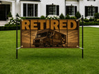 Delivery Driver Retirement Banner, Retirement Party Decoration for Warehouse Logistics