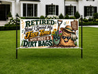 Gardener Retirement Banner, Funny Party Sign, Mom Photo Backdrop