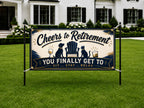 Pet Lover Retirement Banner, Retirement Party Backdrop, Cheers to Retirement Sign