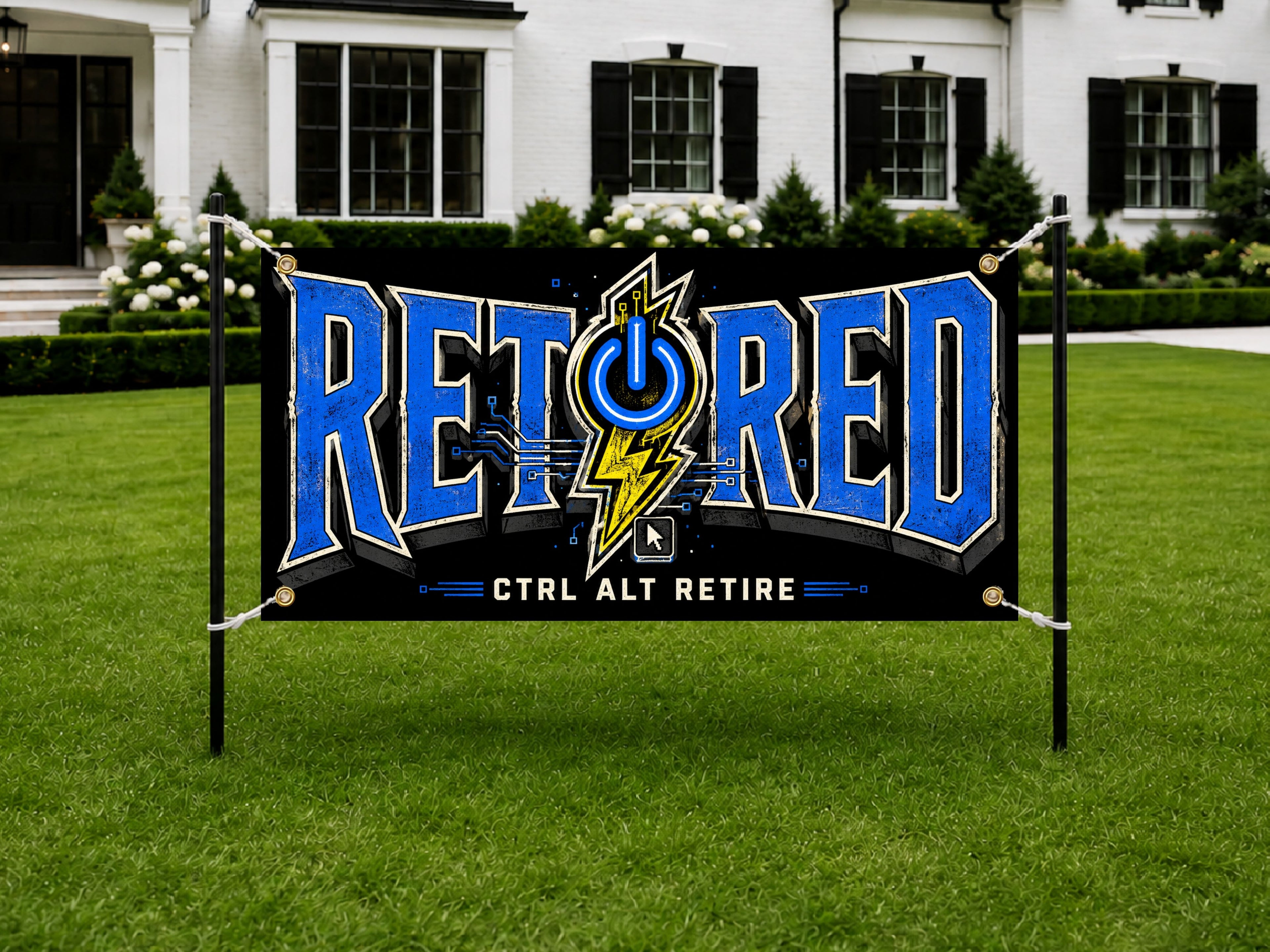 IT Retirement Banner, Computer Tech Farewell Sign, Office Party Decor