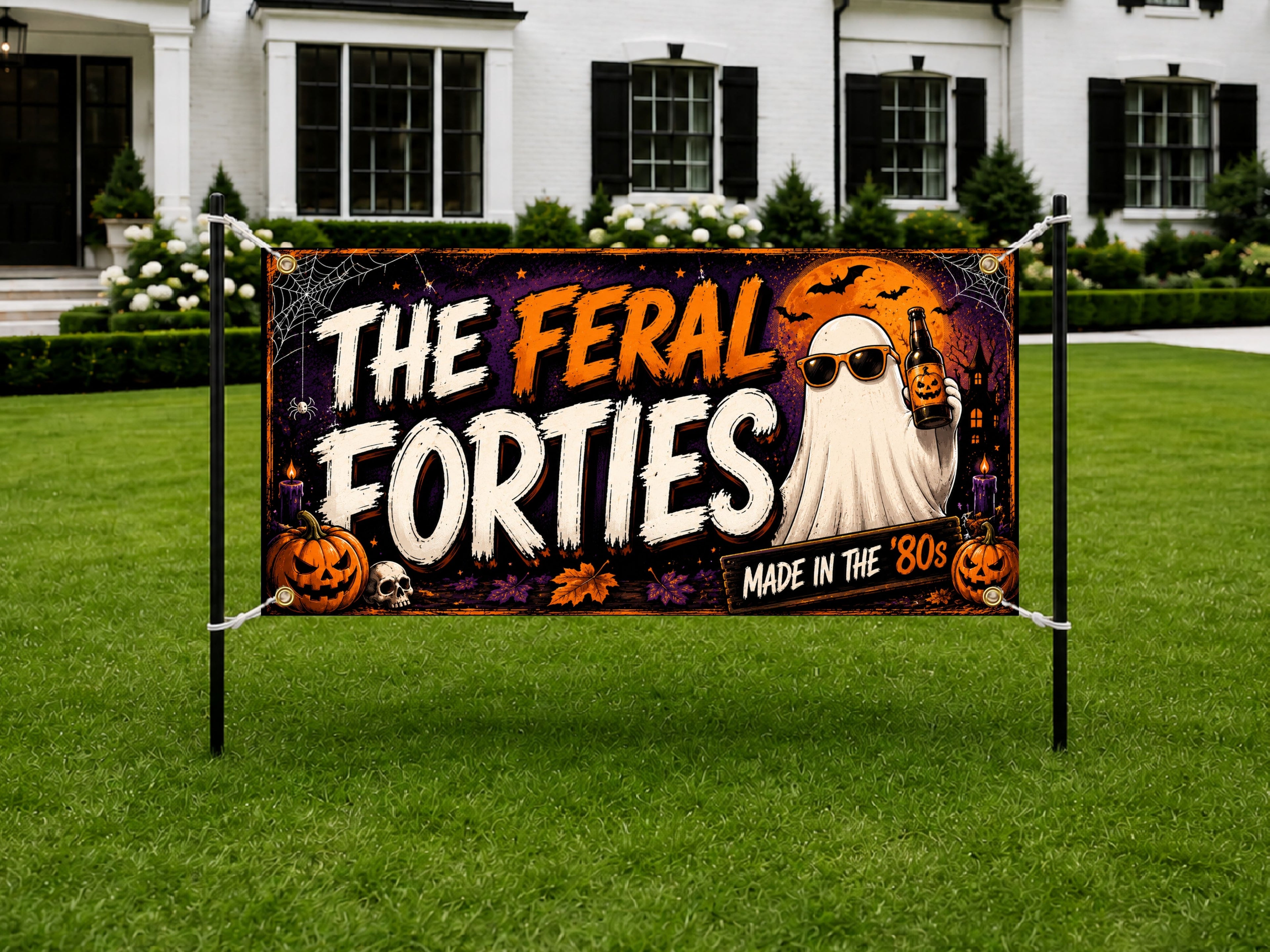 Halloween 40th Birthday Banner