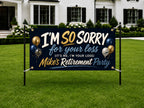 Funny Retirement Banner, Coworker Farewell Sign, Office Party Backdrop