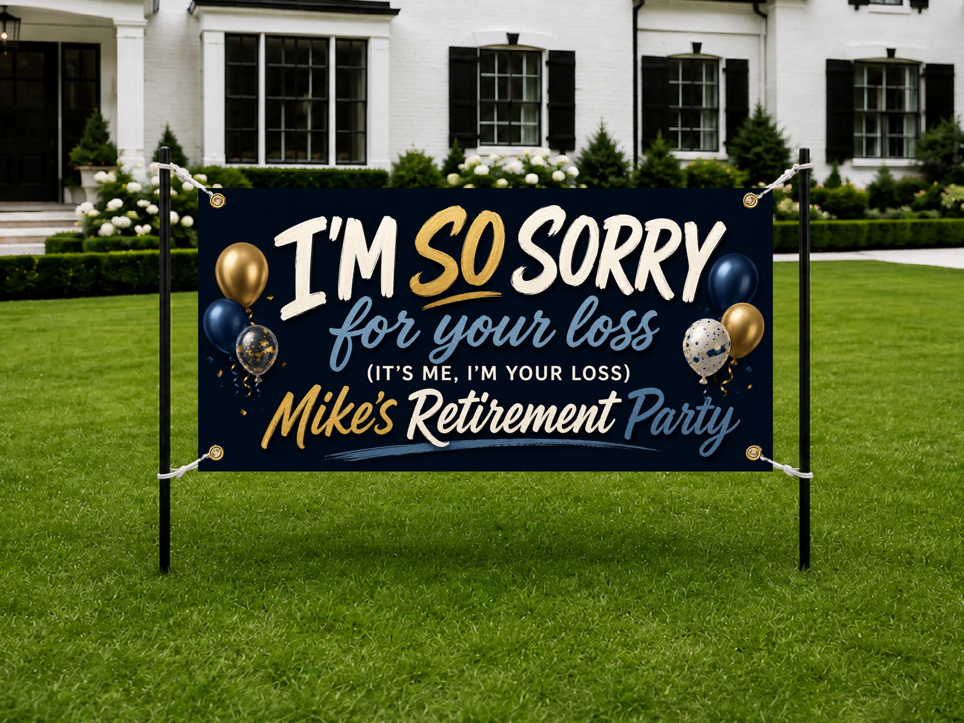 Funny Retirement Banner, Coworker Farewell Sign, Office Party Backdrop