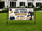 Mail Escort Retirement Banner, Postal Worker Party Backdrop, Custom Farewell Sign