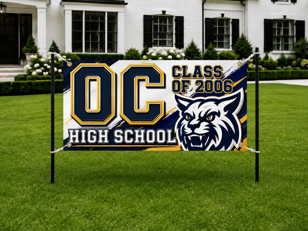 Custom High School Reunion Banner, Personalized Alumni Banner, Varsity Photo Backdrop