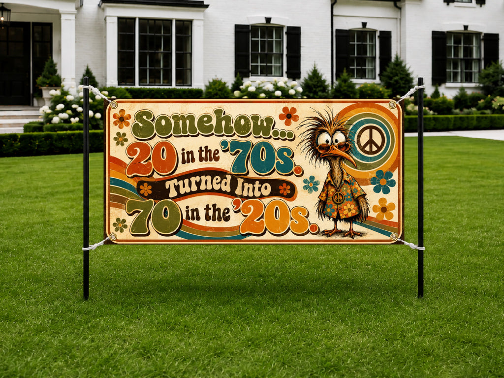 Hippie Bird 70th Banner