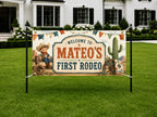 First Rodeo Birthday Banner, 1st Birthday Cowboy Western Party Decor