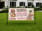 Funny Retirement Banner, No More Drama Sign, Women Backdrop