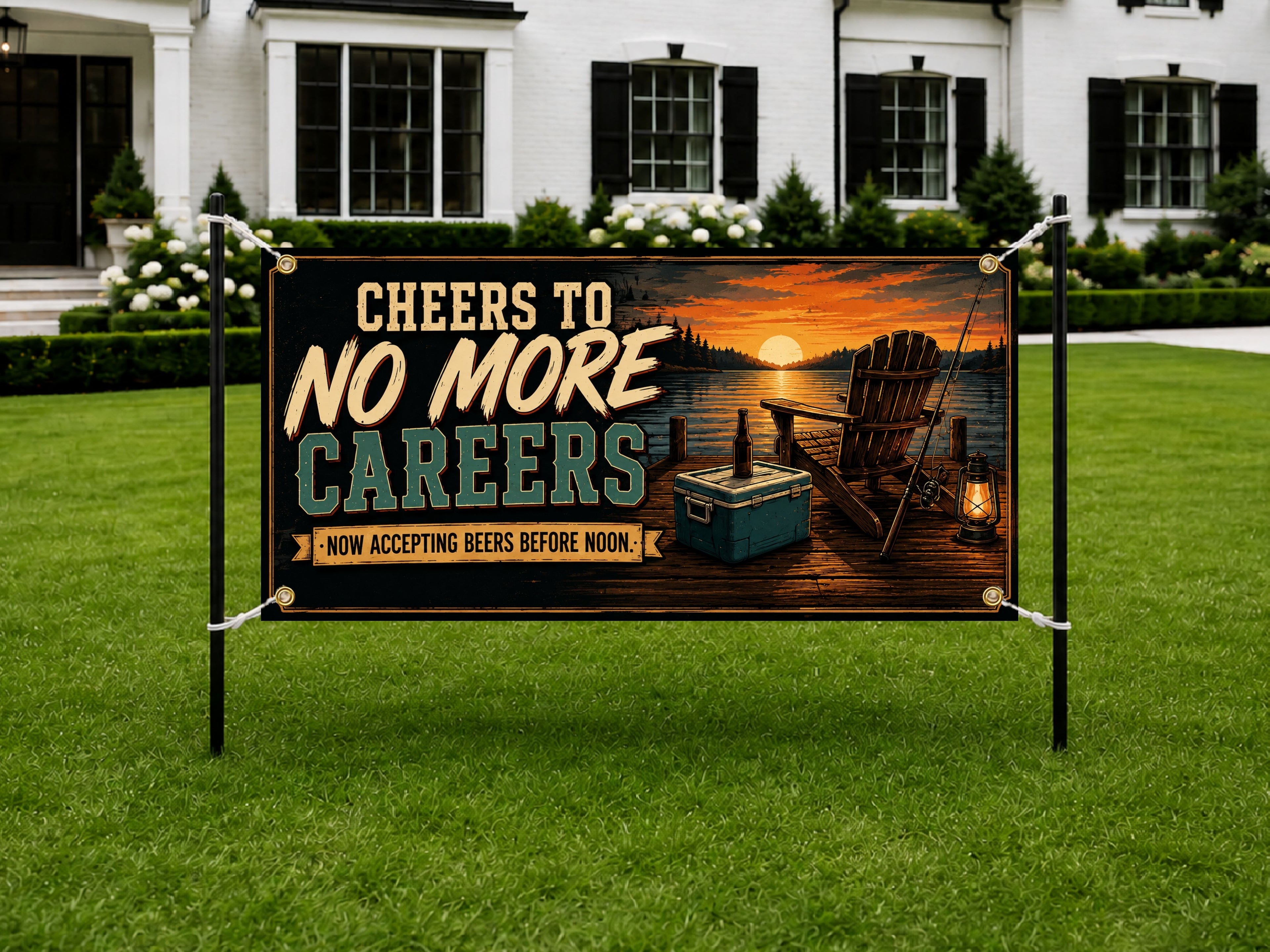Fishing Retirement Party Banner