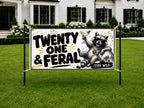 Raccoon 21st Birthday Banner