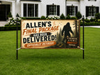 Funny Retirement Banner, Sasquatch Retirement Party Sign, Office Farewell Backdrop