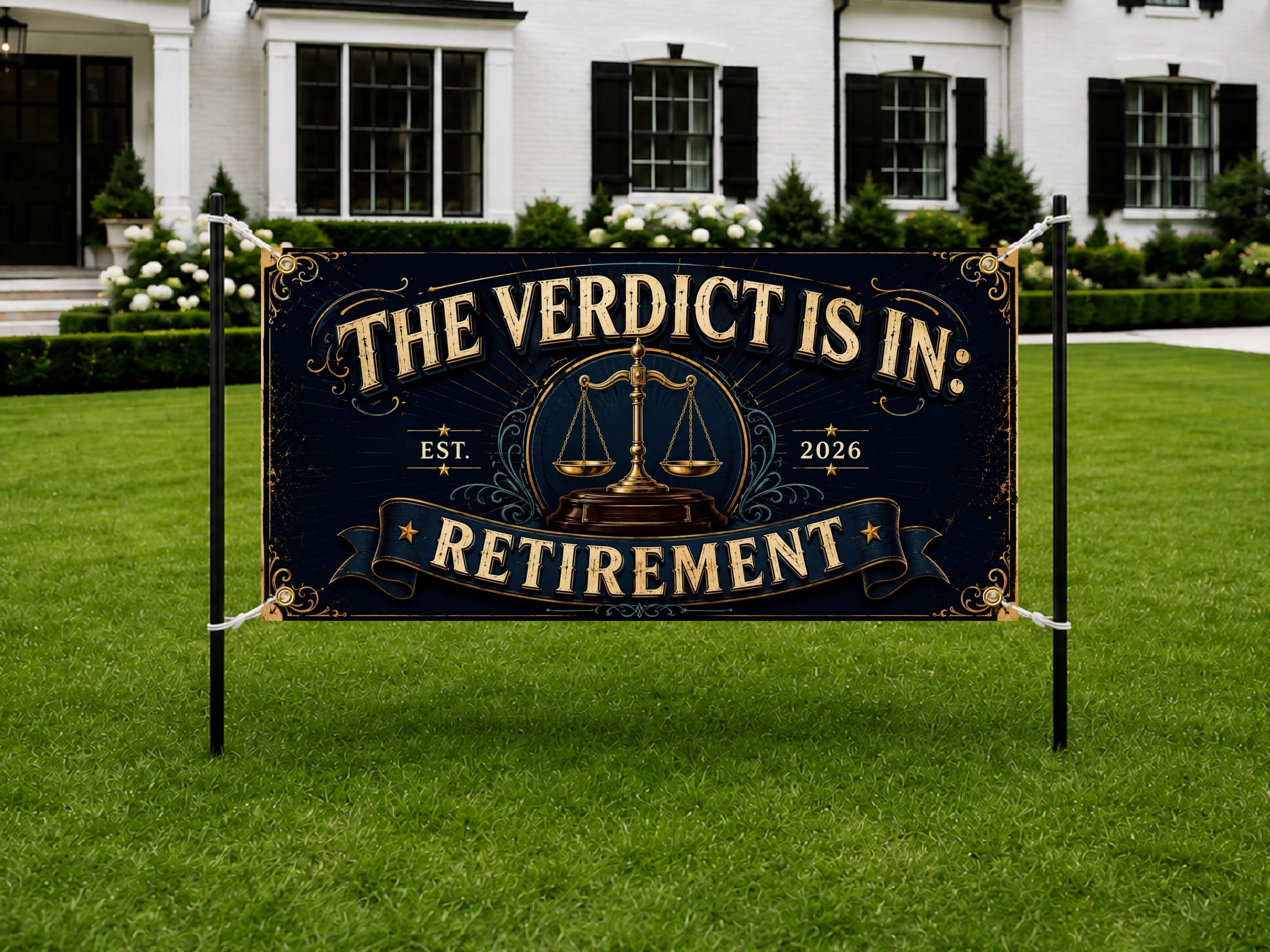 Judge Retirement Banner, Retirement Party Sign, Courtroom Farewell Decor