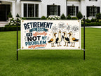 Funny Coworker Retirement Banner, Sarcastic Retirement Sign