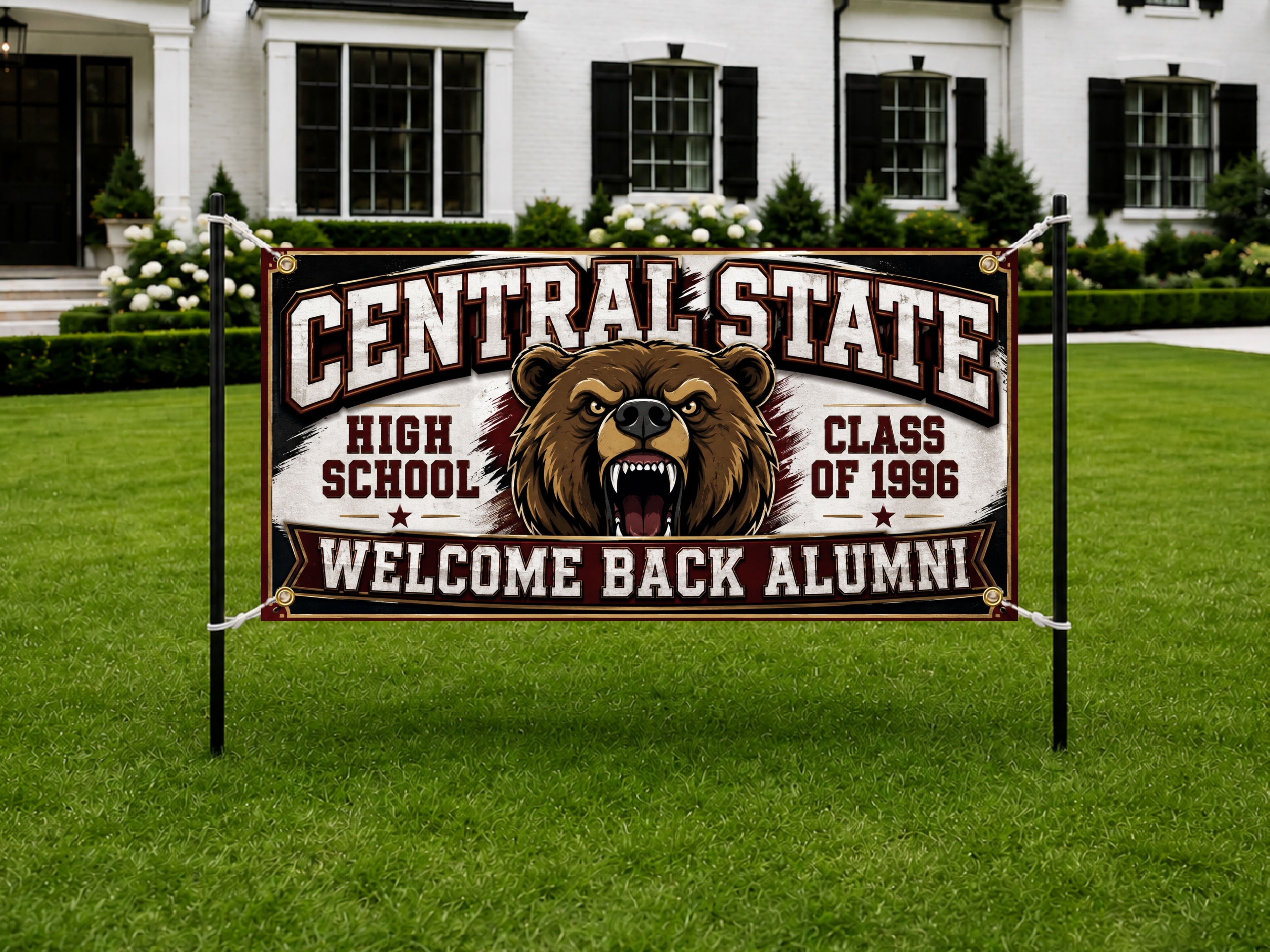 Bear Reunion Banner, High School Reunion Sign, Alumni Photo Backdrop