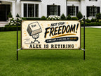 Funny Retirement Banner, Escape Key Party Sign, Office Backdrop