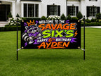 Raccoon 6th Birthday Banner