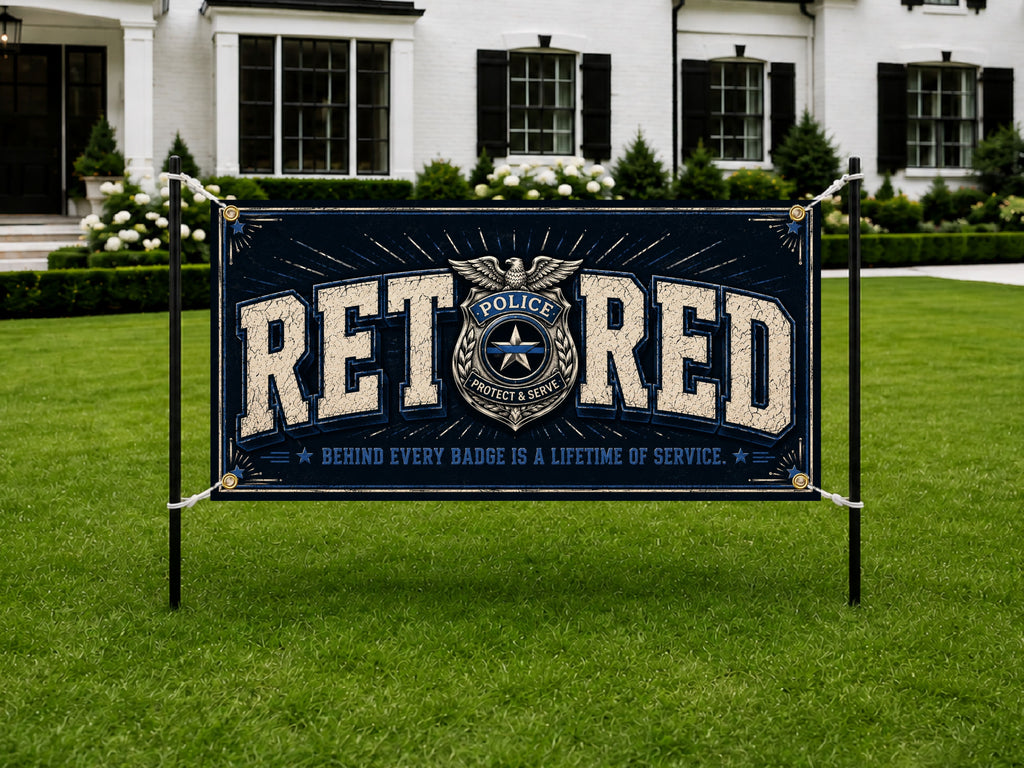 Police Retirement Party Banner