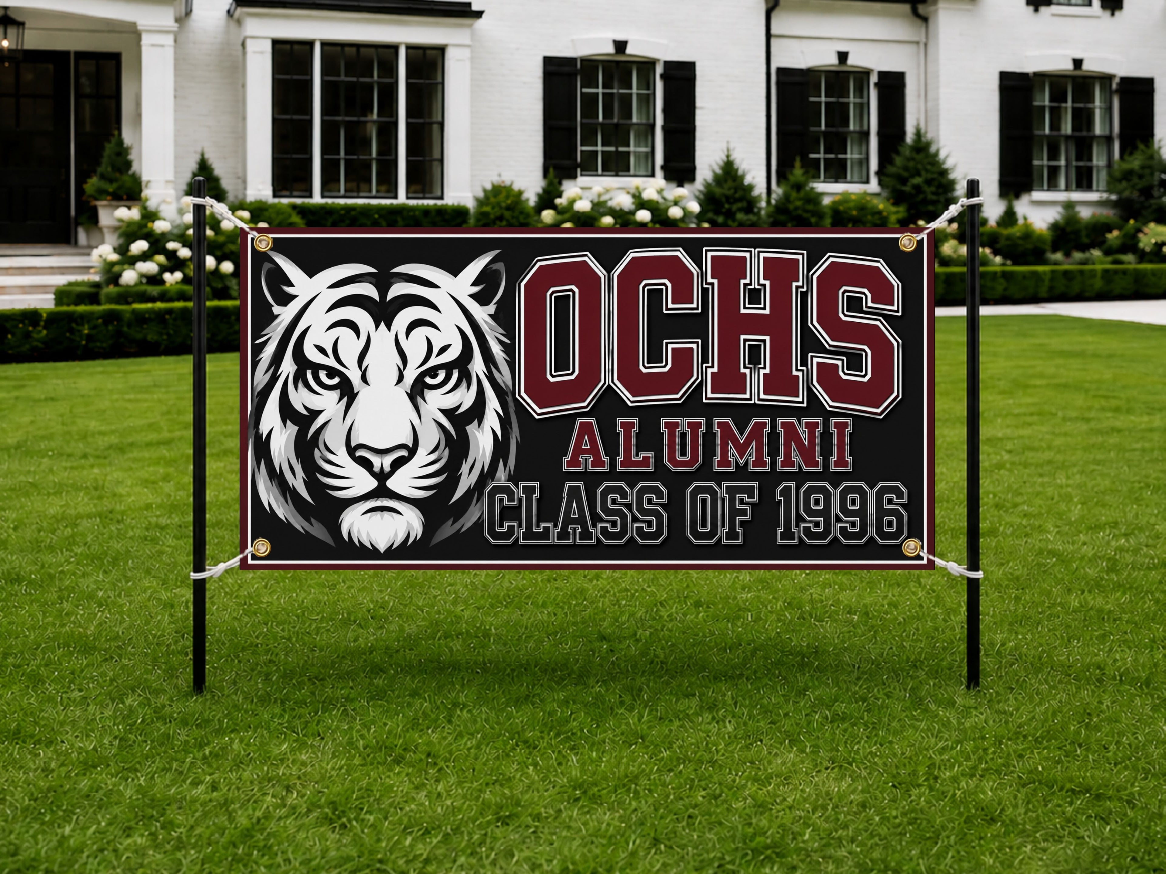 Custom Alumni Reunion Banner, Personalized Class Reunion Sign, Mascot Photo Backdrop