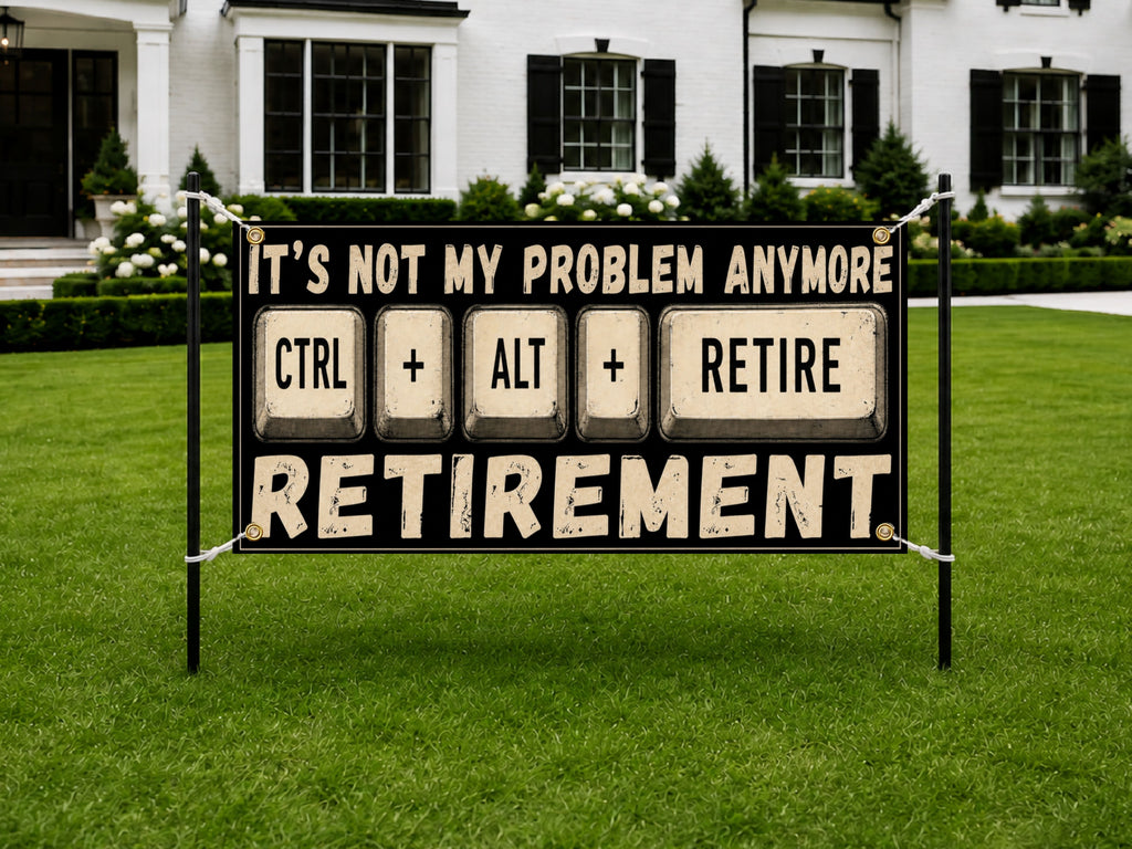 IT Retirement Banner, Tech Party Sign