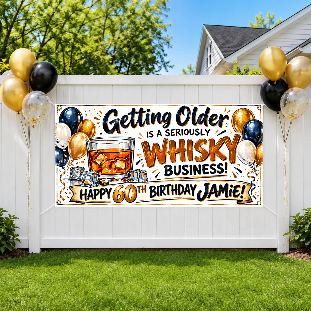 Whisky Business 60th Birthday Banner