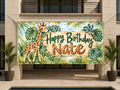 Jungle Giraffe Birthday Party Banner