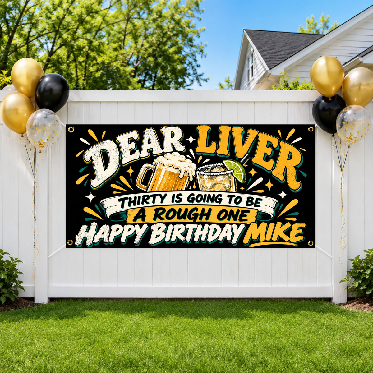 Dear Liver 30th Birthday Banner