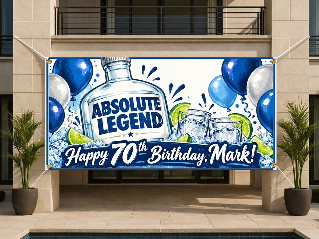 Absolute Legend 70th Birthday Banner