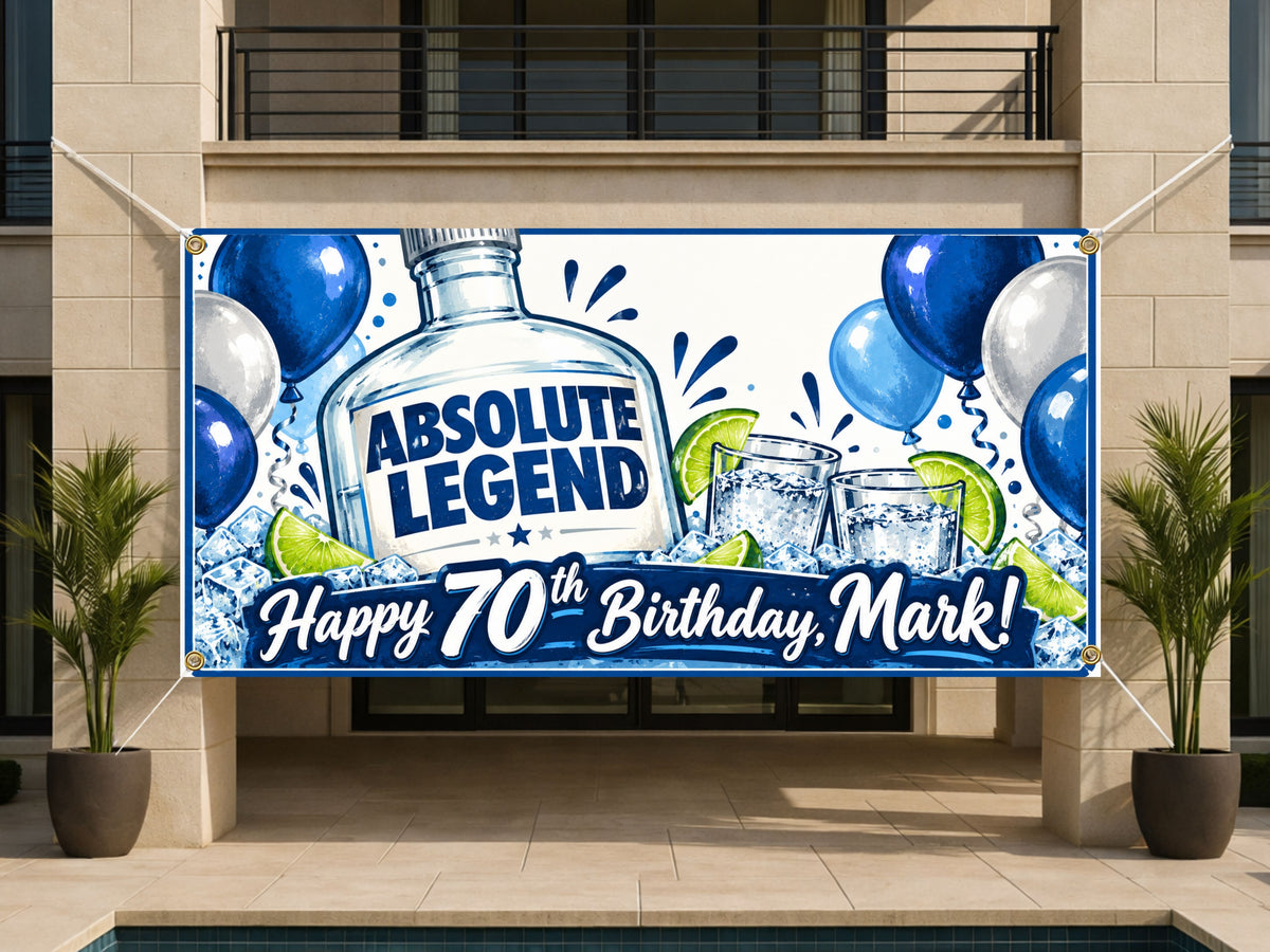 Absolute Legend 70th Birthday Banner