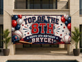 Baseball 8th Birthday Banner