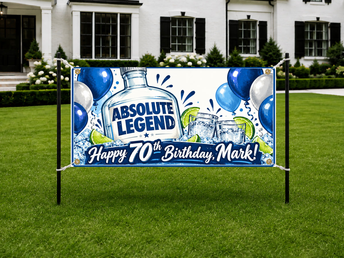 Absolute Legend 70th Birthday Banner
