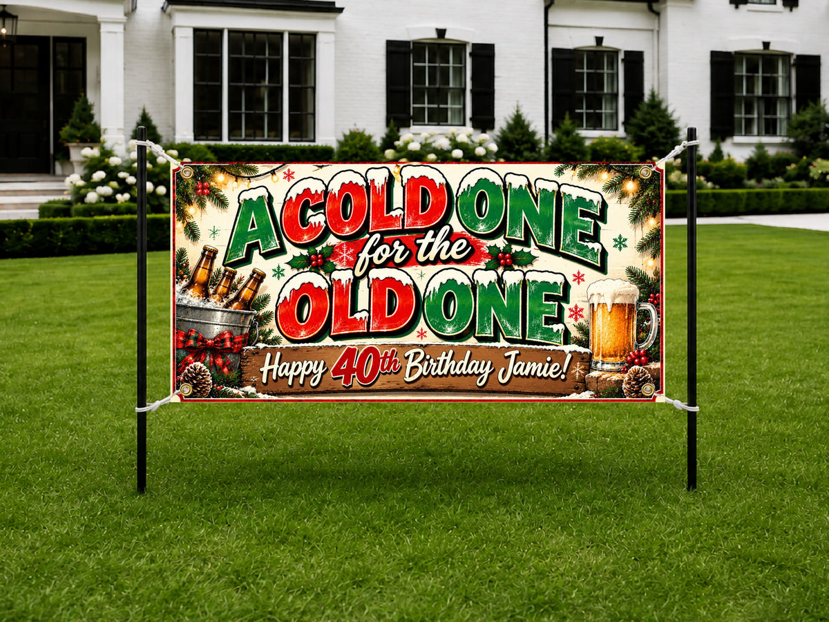 Cold One Christmas 40th Banner