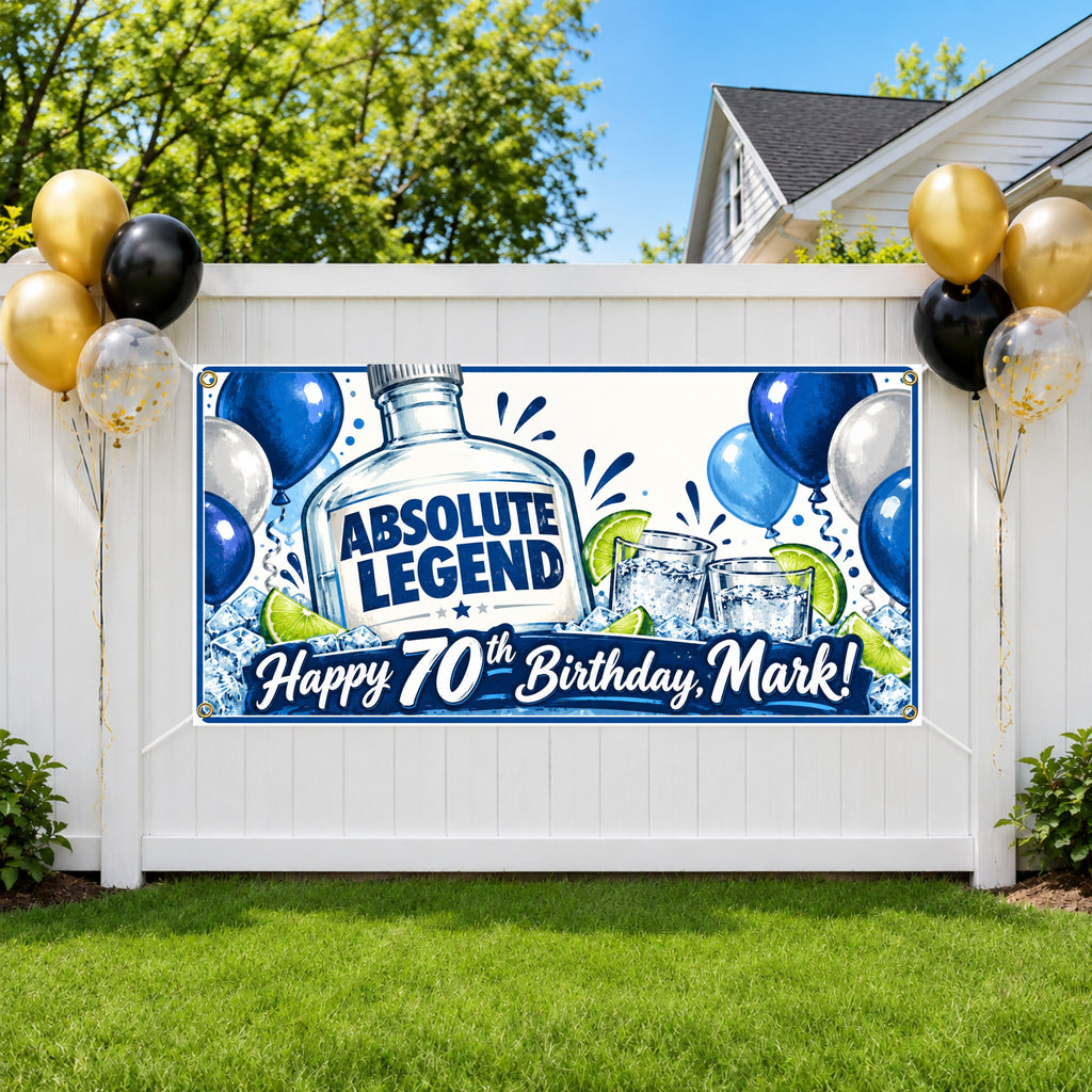 Absolute Legend 70th Birthday Banner
