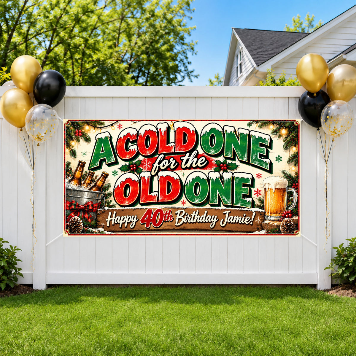Cold One Christmas 40th Banner