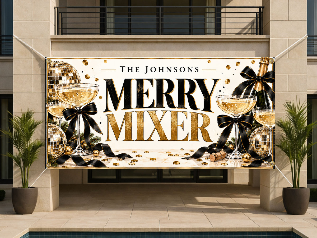 Merry Mixer Holiday Banner