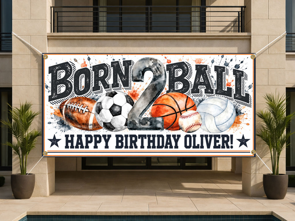 Sports 2nd Birthday Banner