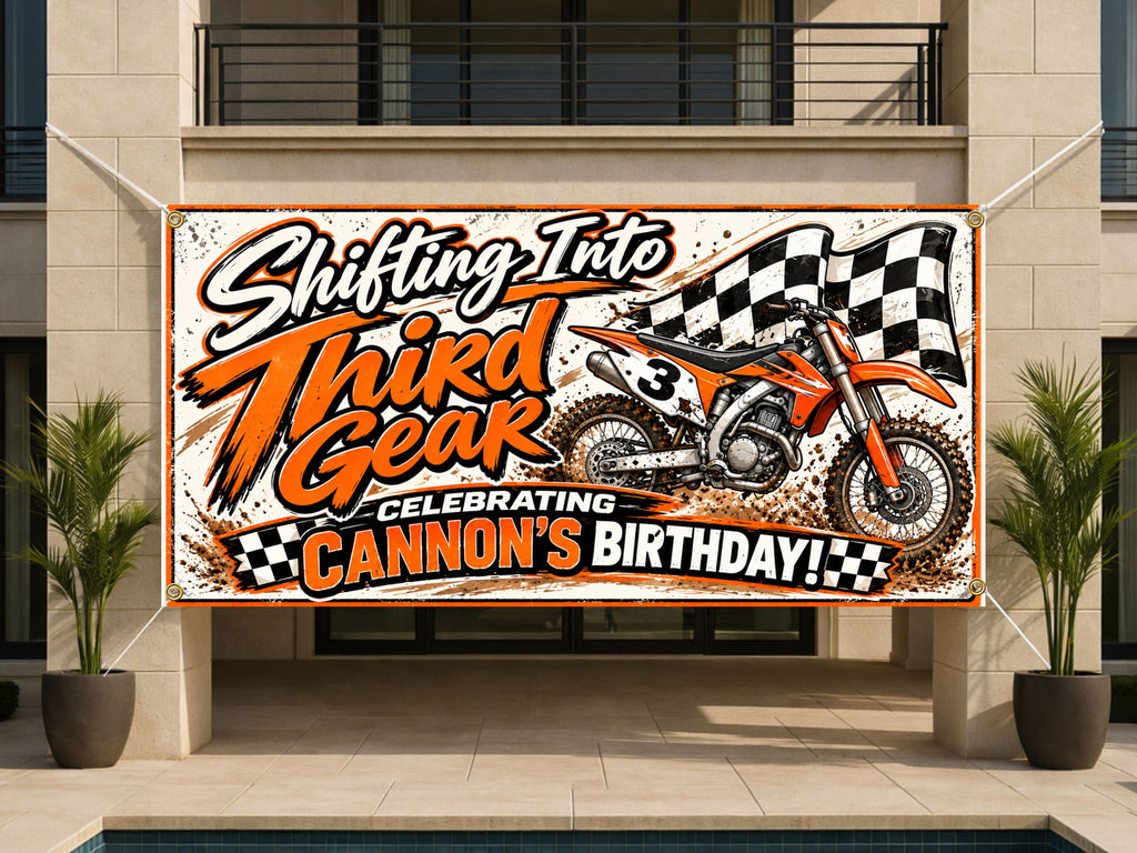 Third Gear Dirt Bike Banner
