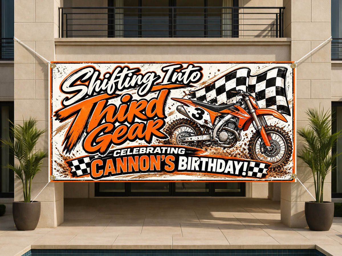 Third Gear Dirt Bike Banner