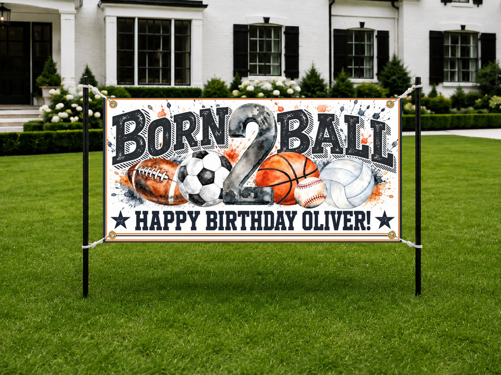 Sports 2nd Birthday Banner