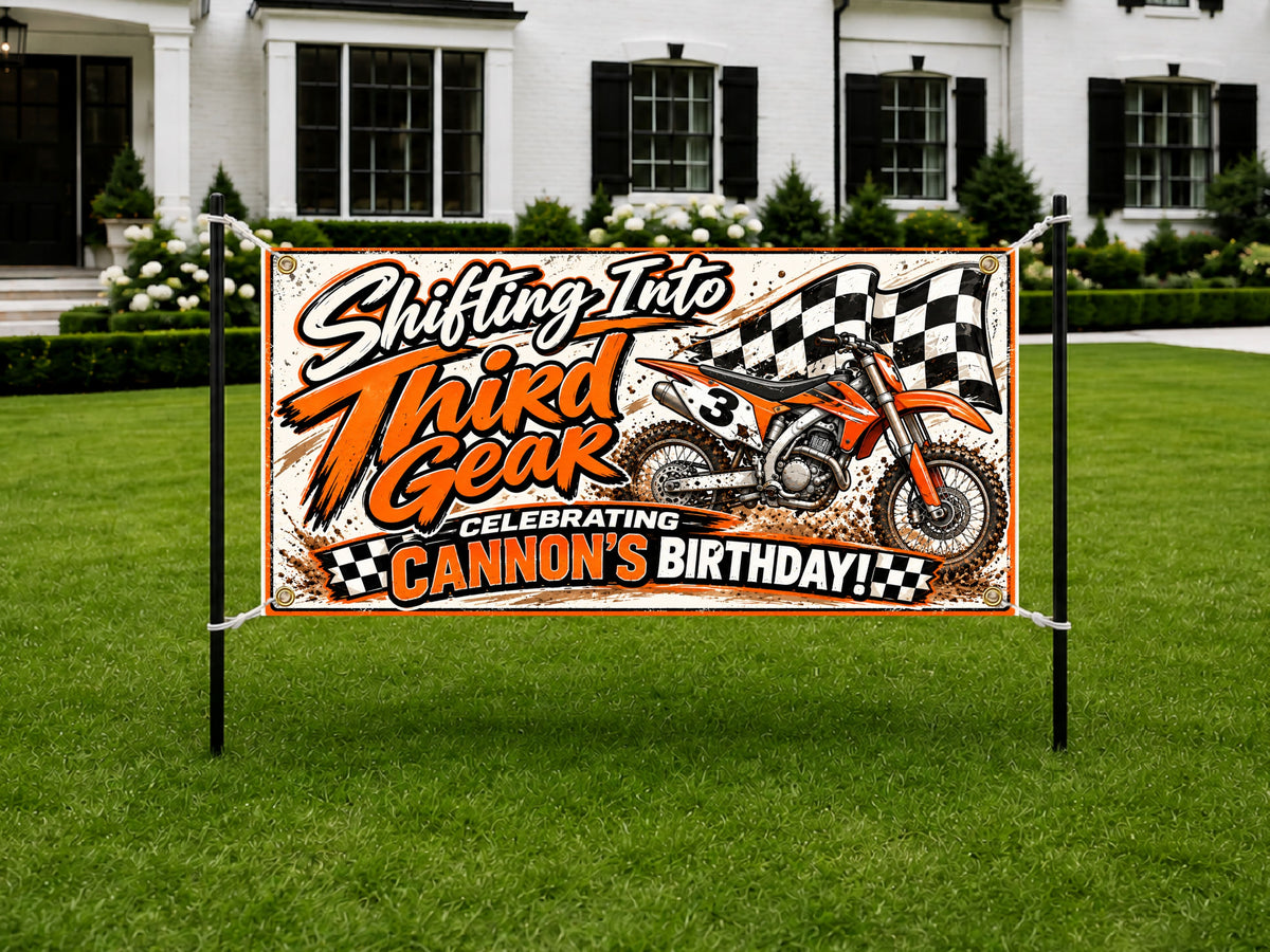 Third Gear Dirt Bike Banner